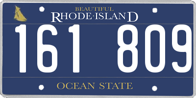 RI license plate 161809
