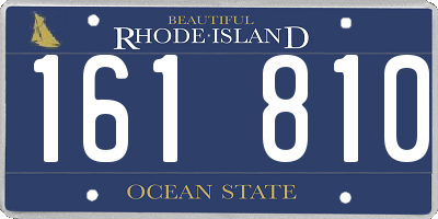 RI license plate 161810