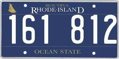 RI license plate 161812