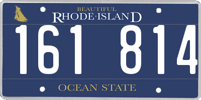 RI license plate 161814