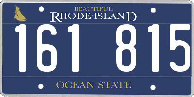 RI license plate 161815
