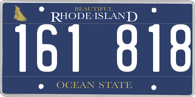 RI license plate 161818