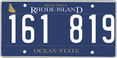 RI license plate 161819