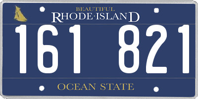 RI license plate 161821
