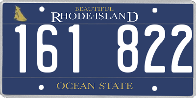 RI license plate 161822