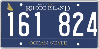 RI license plate 161824