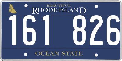 RI license plate 161826