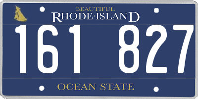 RI license plate 161827