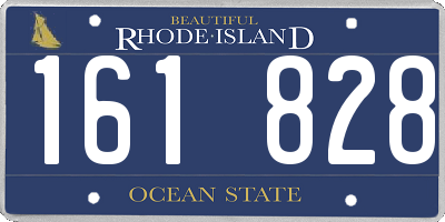 RI license plate 161828