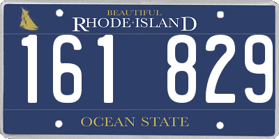 RI license plate 161829