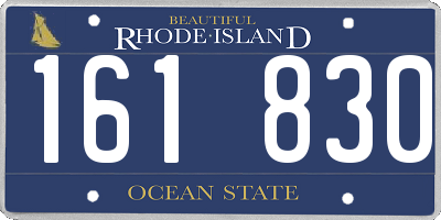 RI license plate 161830