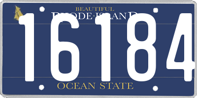 RI license plate 16184