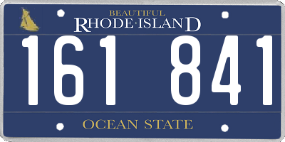 RI license plate 161841