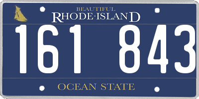 RI license plate 161843