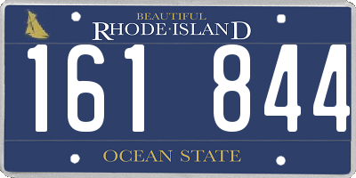 RI license plate 161844