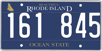 RI license plate 161845