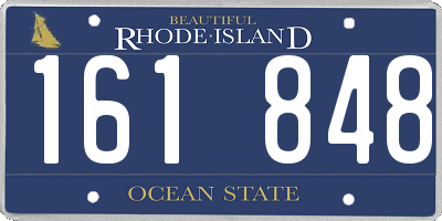 RI license plate 161848