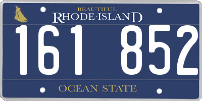 RI license plate 161852