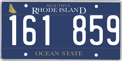 RI license plate 161859