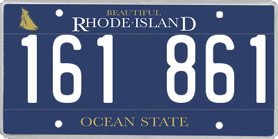 RI license plate 161861