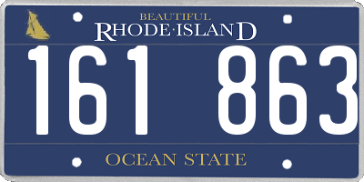 RI license plate 161863
