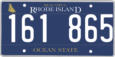 RI license plate 161865