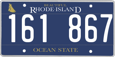 RI license plate 161867