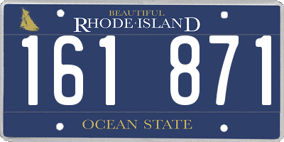 RI license plate 161871