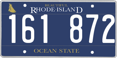 RI license plate 161872