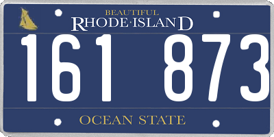 RI license plate 161873