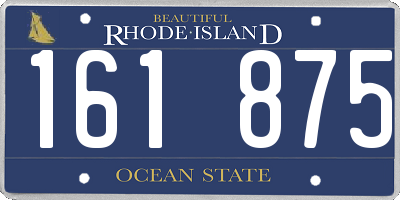 RI license plate 161875