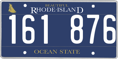 RI license plate 161876