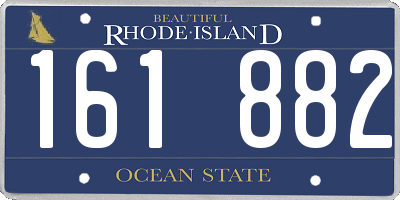 RI license plate 161882