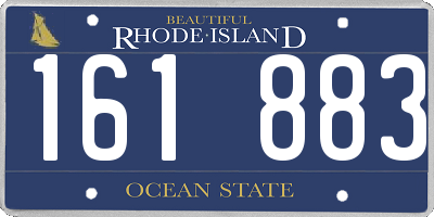 RI license plate 161883