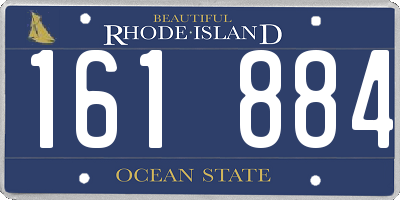 RI license plate 161884