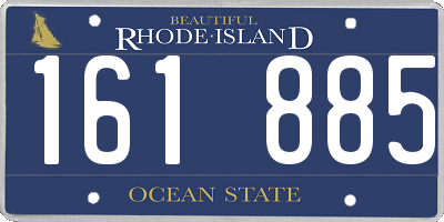 RI license plate 161885