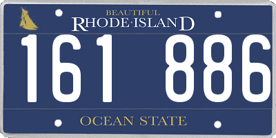 RI license plate 161886