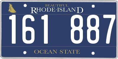 RI license plate 161887