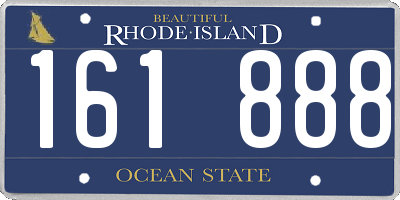 RI license plate 161888