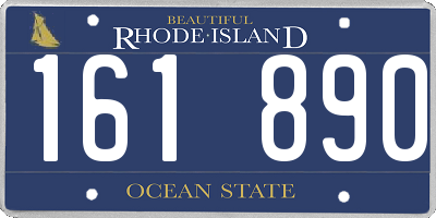 RI license plate 161890
