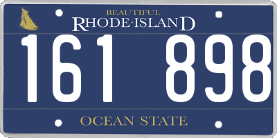 RI license plate 161898