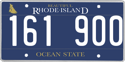 RI license plate 161900