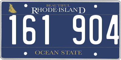 RI license plate 161904