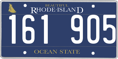 RI license plate 161905