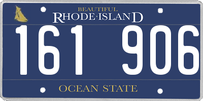 RI license plate 161906