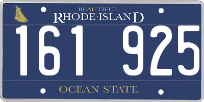 RI license plate 161925