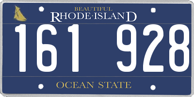 RI license plate 161928