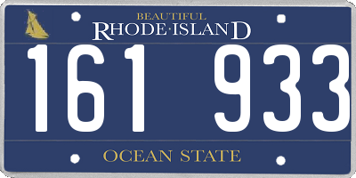 RI license plate 161933
