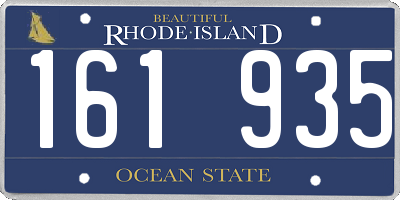 RI license plate 161935