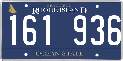 RI license plate 161936